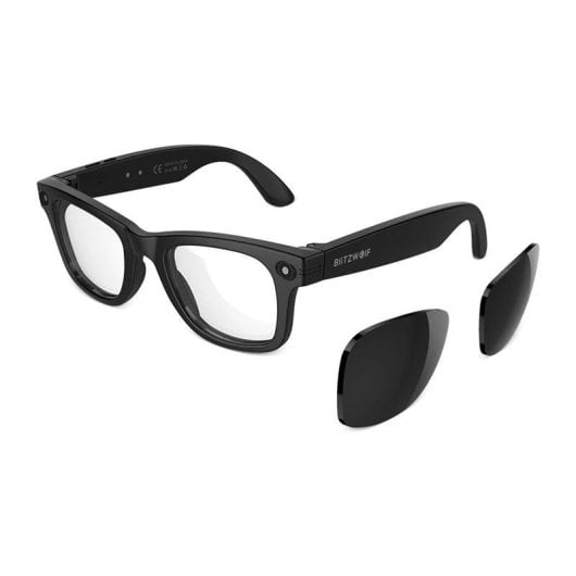 Lunettes connectées avec caméra 8 MP, vue de détail