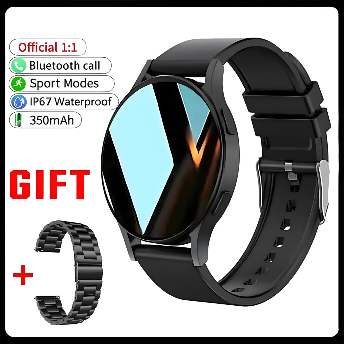 Montre Connectée Kayrox Pro – Cardio, SpO2 &amp; Appels Bluetooth