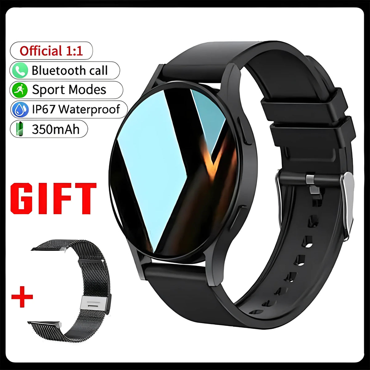 Montre Connectée Kayrox Pro – Cardio, SpO2 &amp; Appels Bluetooth